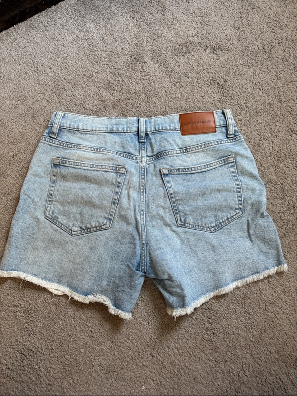 Lucky Brand Light Blue Distressed Denim Cutoff Shorts - Picture 2 of 5